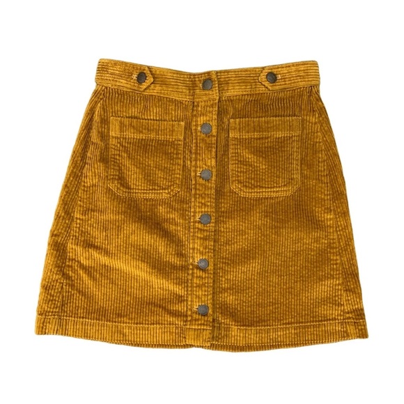 NWOT Madewell Corduroy A-Line Mini Skirt: Patch Pocket Edition size 2 - Picture 3 of 6